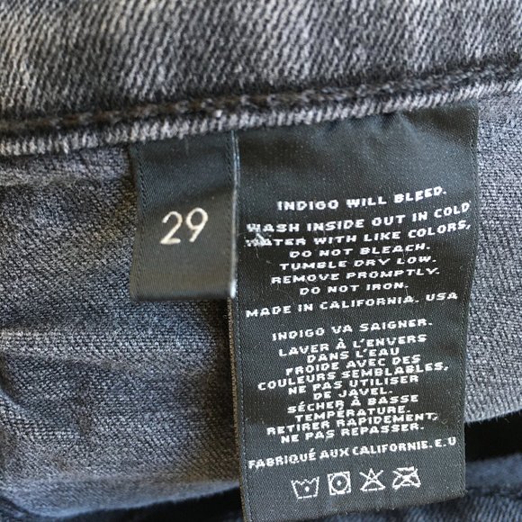 J Brand grey skinny jeans with zip at ankle and front pockets - Picture 4 of 6